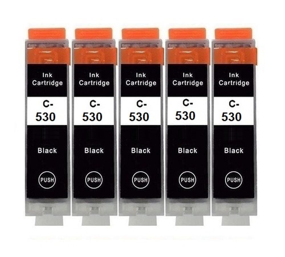 inkpro 5 x Druckerpatrone kompatibel mit Canon PGI-530 & CLI-531 Tintenpatrone (für Pixma TS8500, TS8550, TS8551, TS8552, TS8700, TS8750, TS8751, Füllmengen: PGI-530 = 21,5 ml / CLI-531 alle Farben = 11,5 ml)
