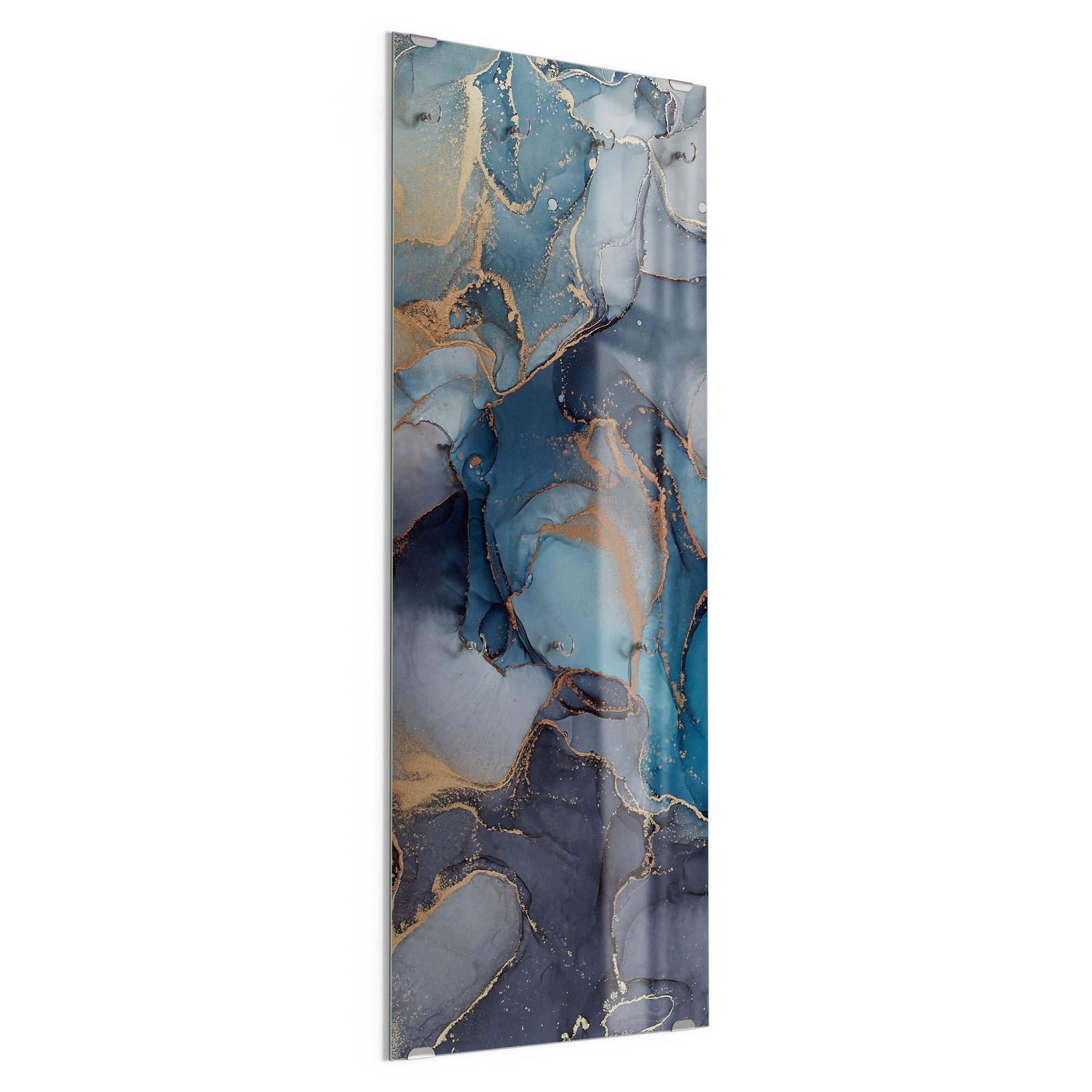 DEQORI Kleiderhaken 'Stilvoller Tinteneffekt', Glas Garderobe hängend Flur Jackenhalter modern Wandgarderobe Haken