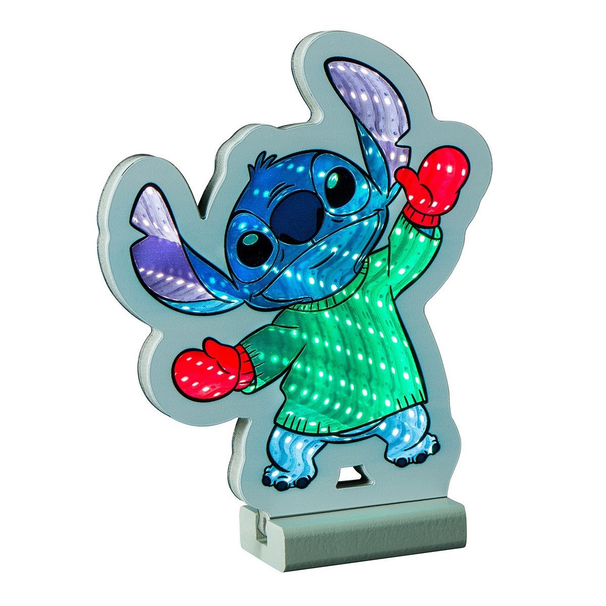 Disney LED Dekofigur Stitch LED-Leuchte 20 cm mit Infinity-Spiegeleffekt, LED fest integriert