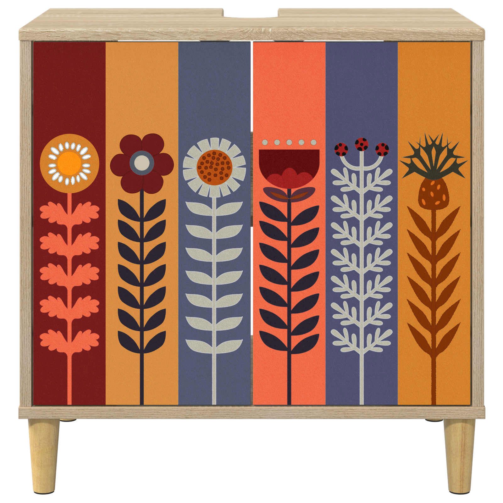 vidaXL Badezimmerspiegelschrank Badezimmerschrank ESSEN Sonoma 60 x 40 x 60 cm Holzwerkstoff (1-St) – Bild 5 von 5