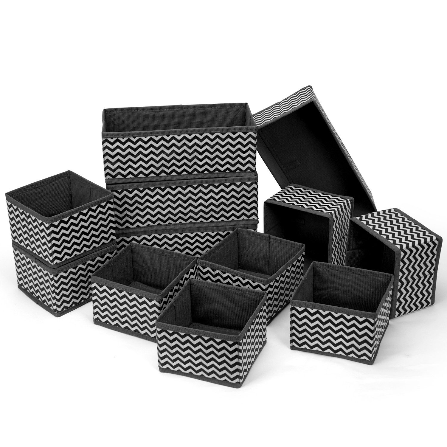 OSTWOLKE Хранилищаsbox Stoffboxen-Organizer Schubladen Organizer Kleiderschrank Organizer (12 St), in Zwei Größen