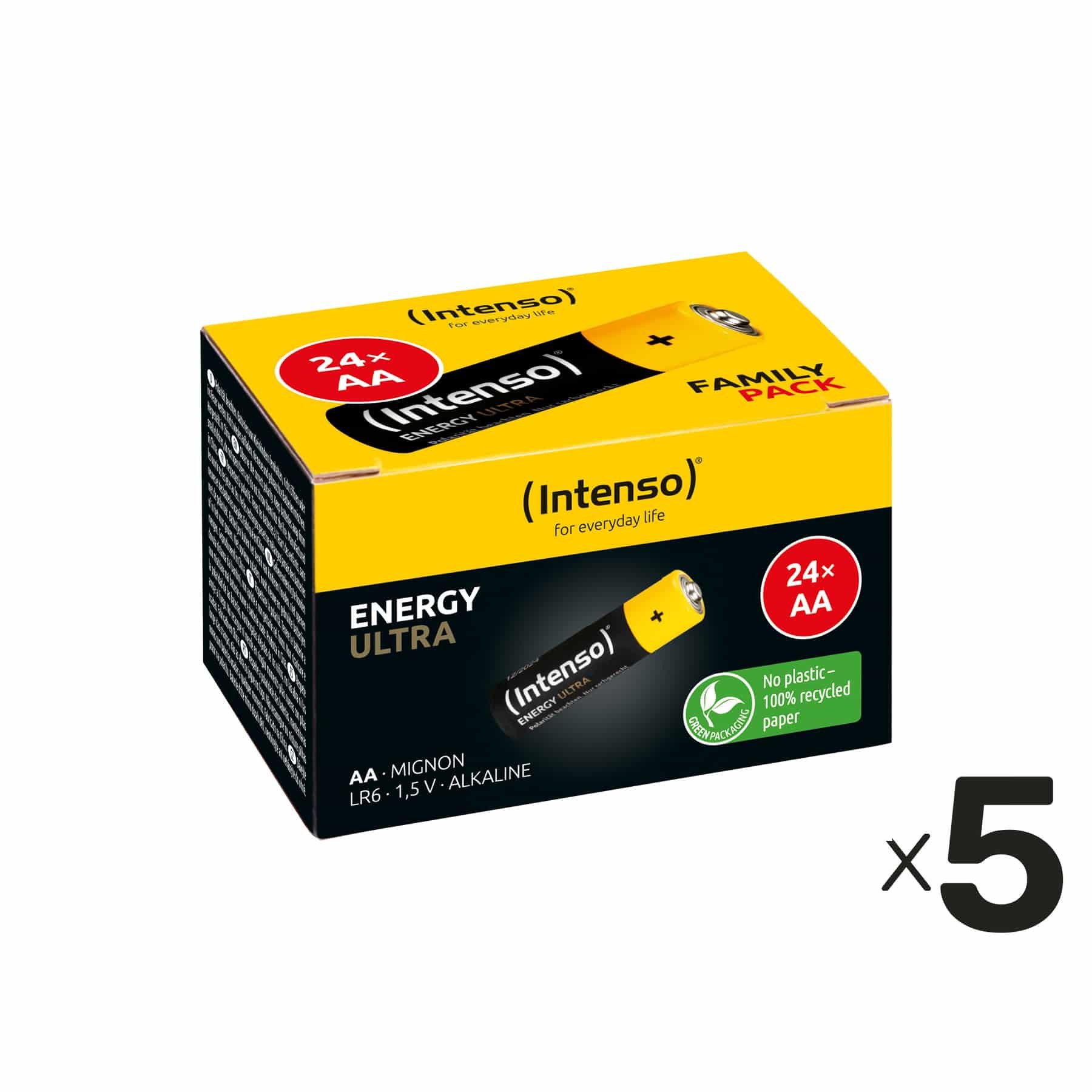 Intenso INTENSO Mignon-Batterie-Set Energy Ultra, AA LR06, Alkaline, 120 Stück Batterie