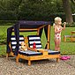 KidKraft® Kinderklappstuhl »Doppelte Sonnenliege mit Getränkehaltern, weiß-blau«, Bild 5