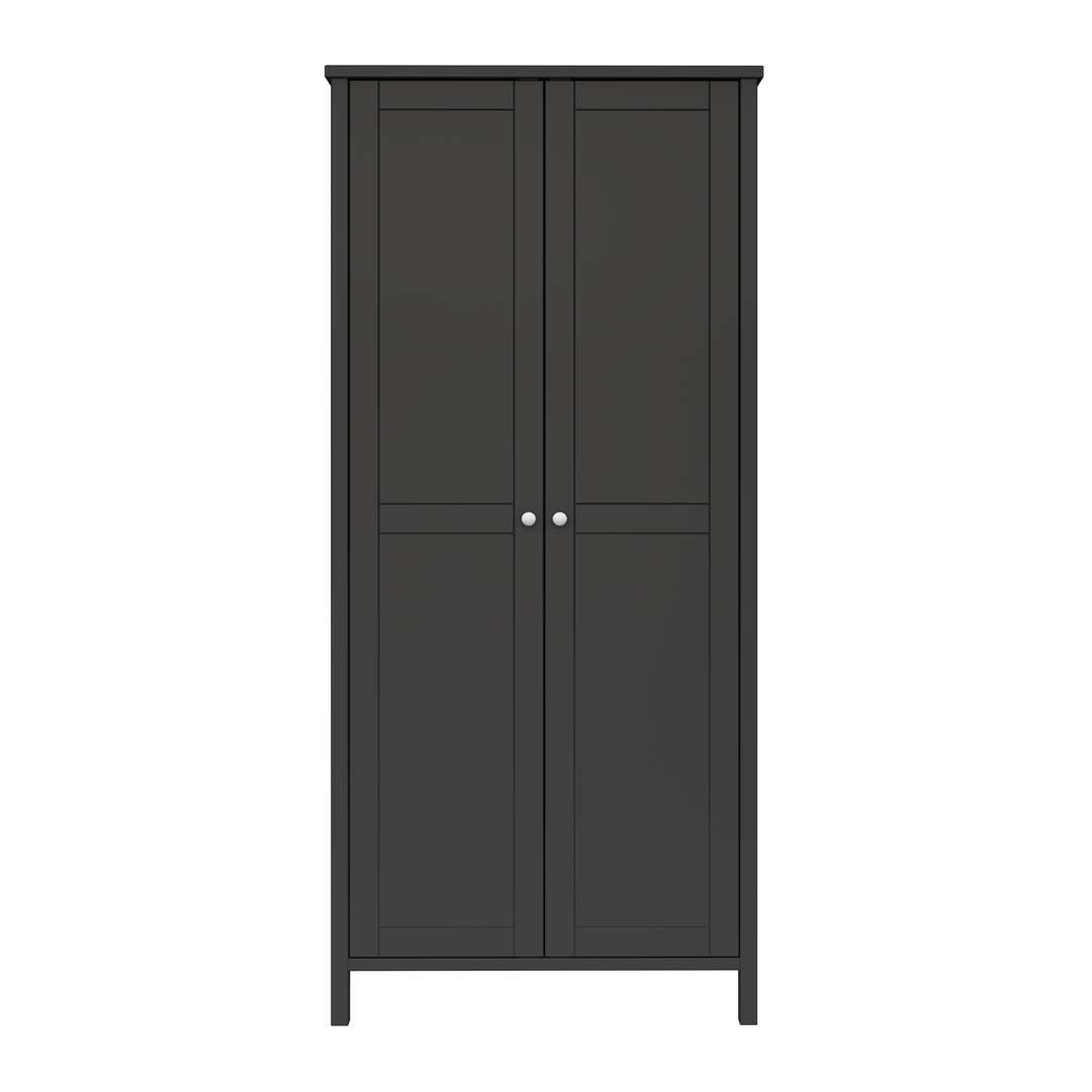 ebuy24 Kleiderschrank Tromsø Kleiderschrank 2 Türen kaffeefarben.