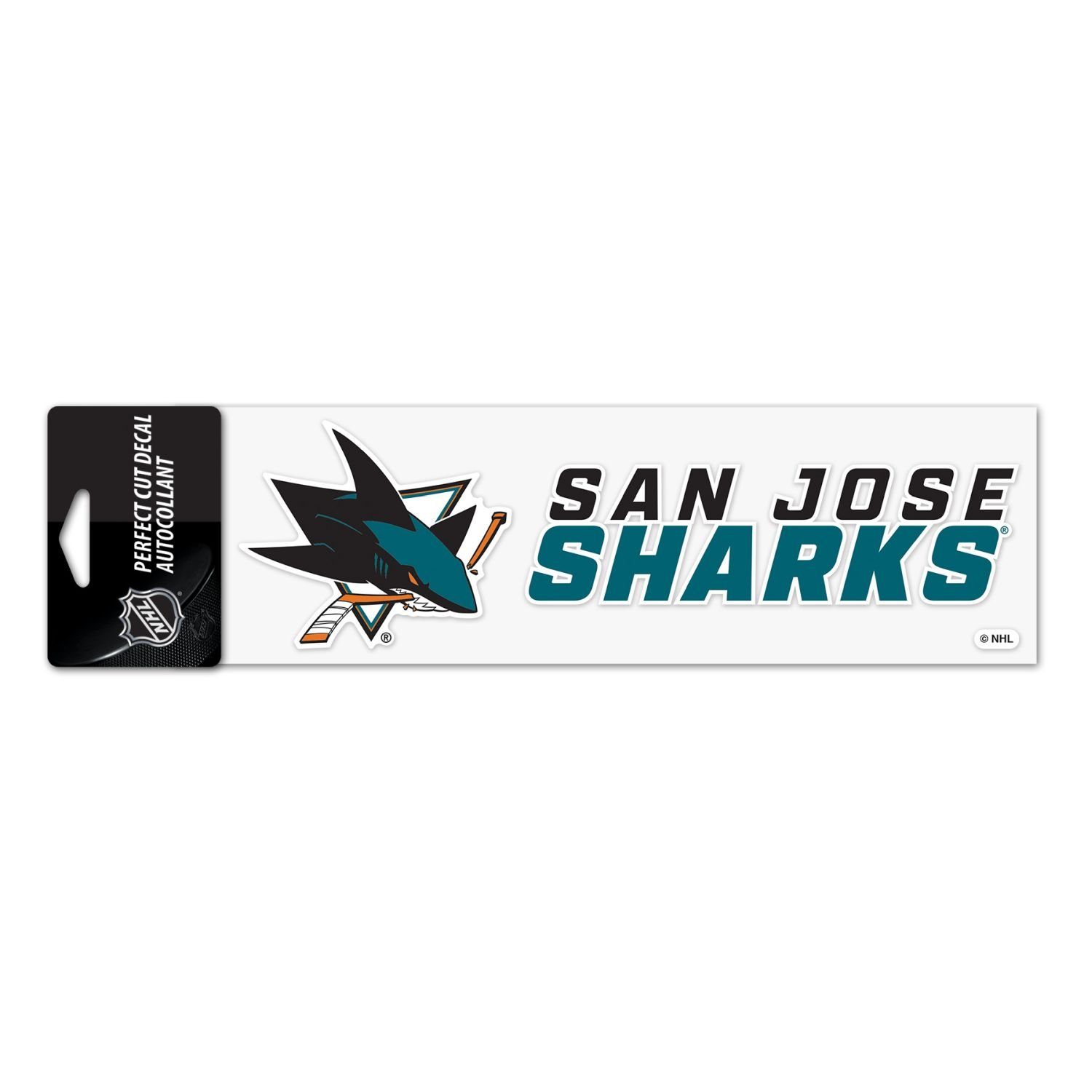 WinCraft Wanddekoobjekt NHL Perfect Cut Aufkleber 8x25cm San Jose Sharks