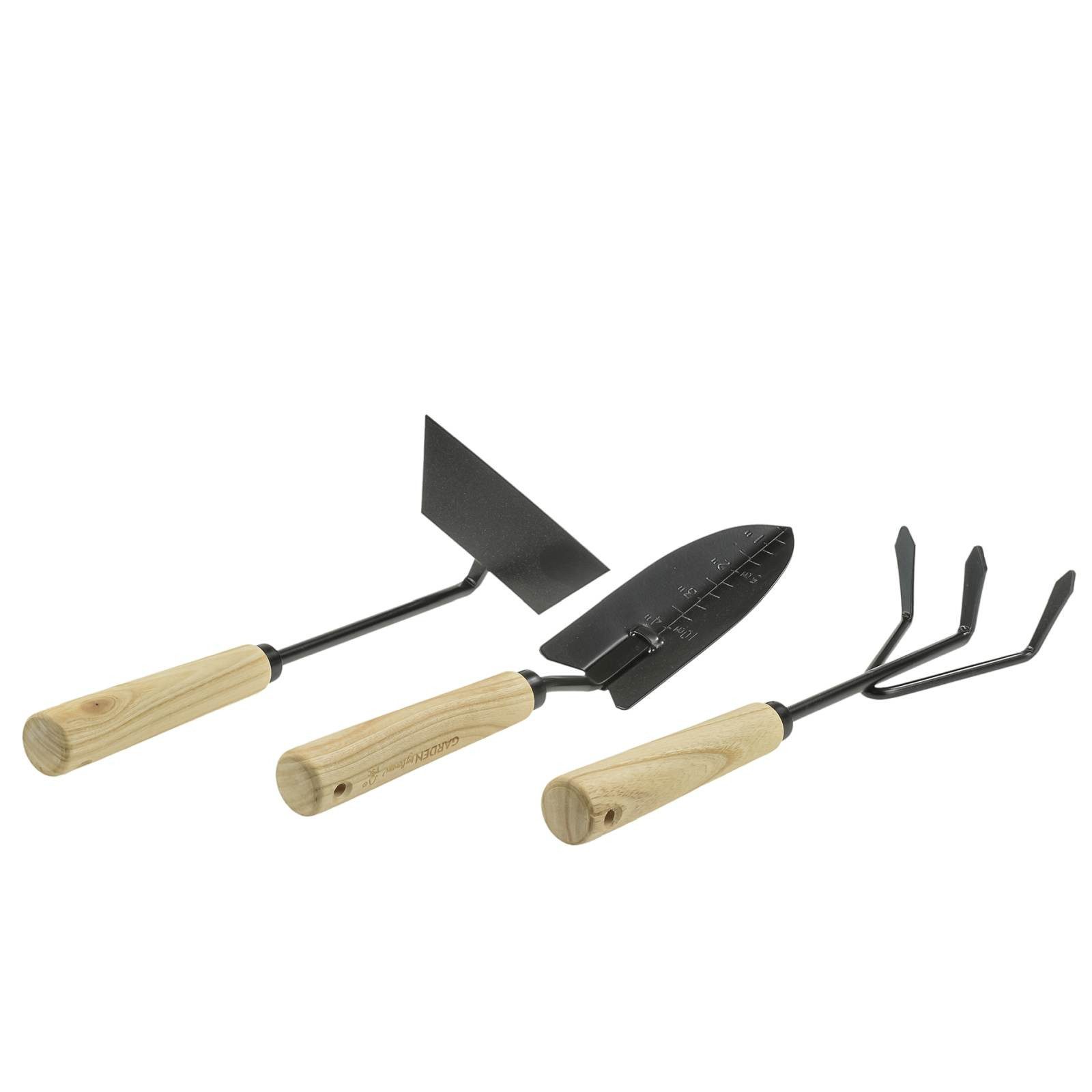 by Benson Schaufel "Premium" 3teiliges Garten-Handwerkzeug Set, (Set, Pflanzschaufel, Gartenkralle und Hacke), Garten