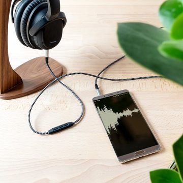 kwmobile Kopfhörerkabel für Beats Studio 3 / Solo 3 / Solo2 Audio-Kabel, Ersatz Kabel 140 cm Mikrofon Lautstärkeregler - 3.5mm Klinke