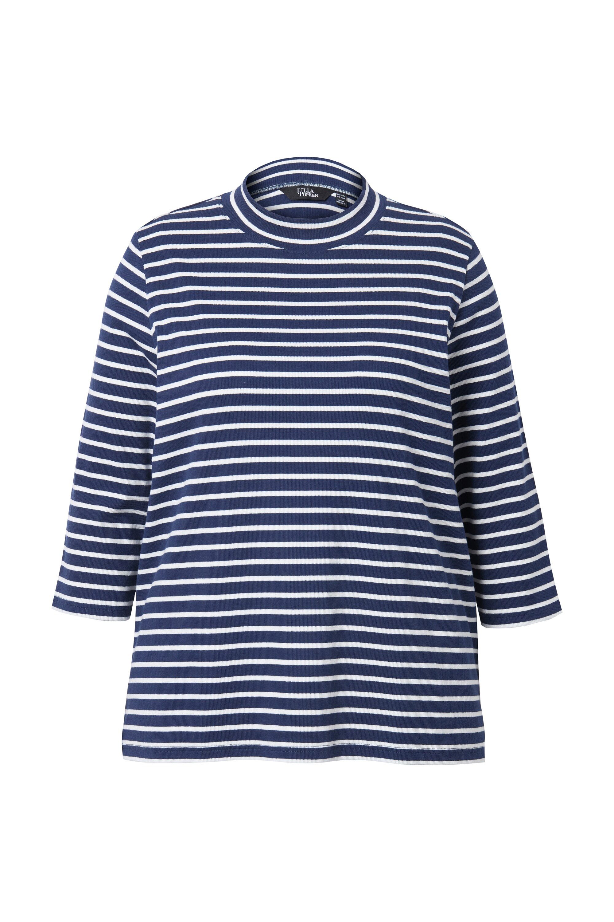 Ulla Popken Longsleeve Shirt Ringel A-Linie günstig online kaufen