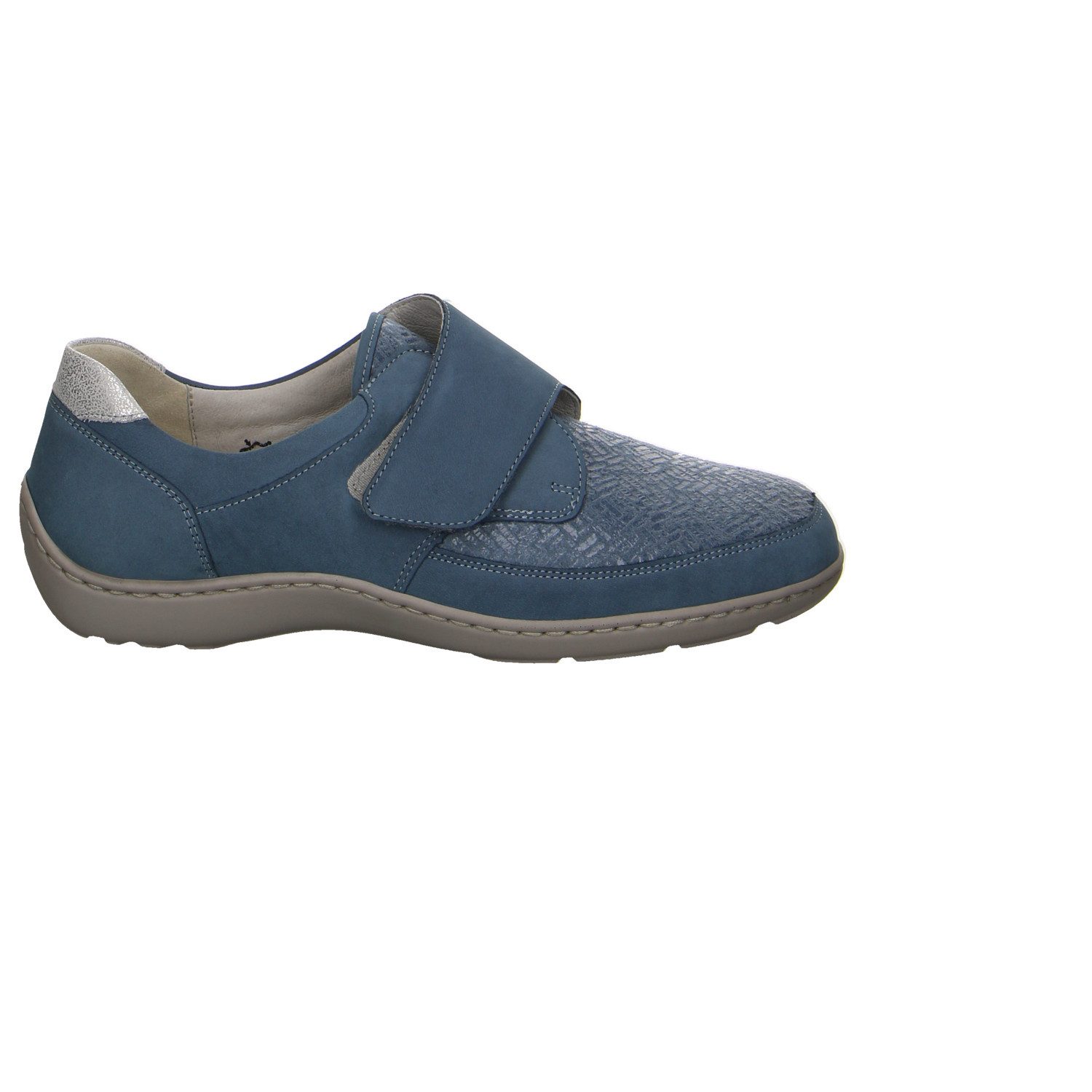 Waldläufer Nubuk Comfort Slipper blau Slipper