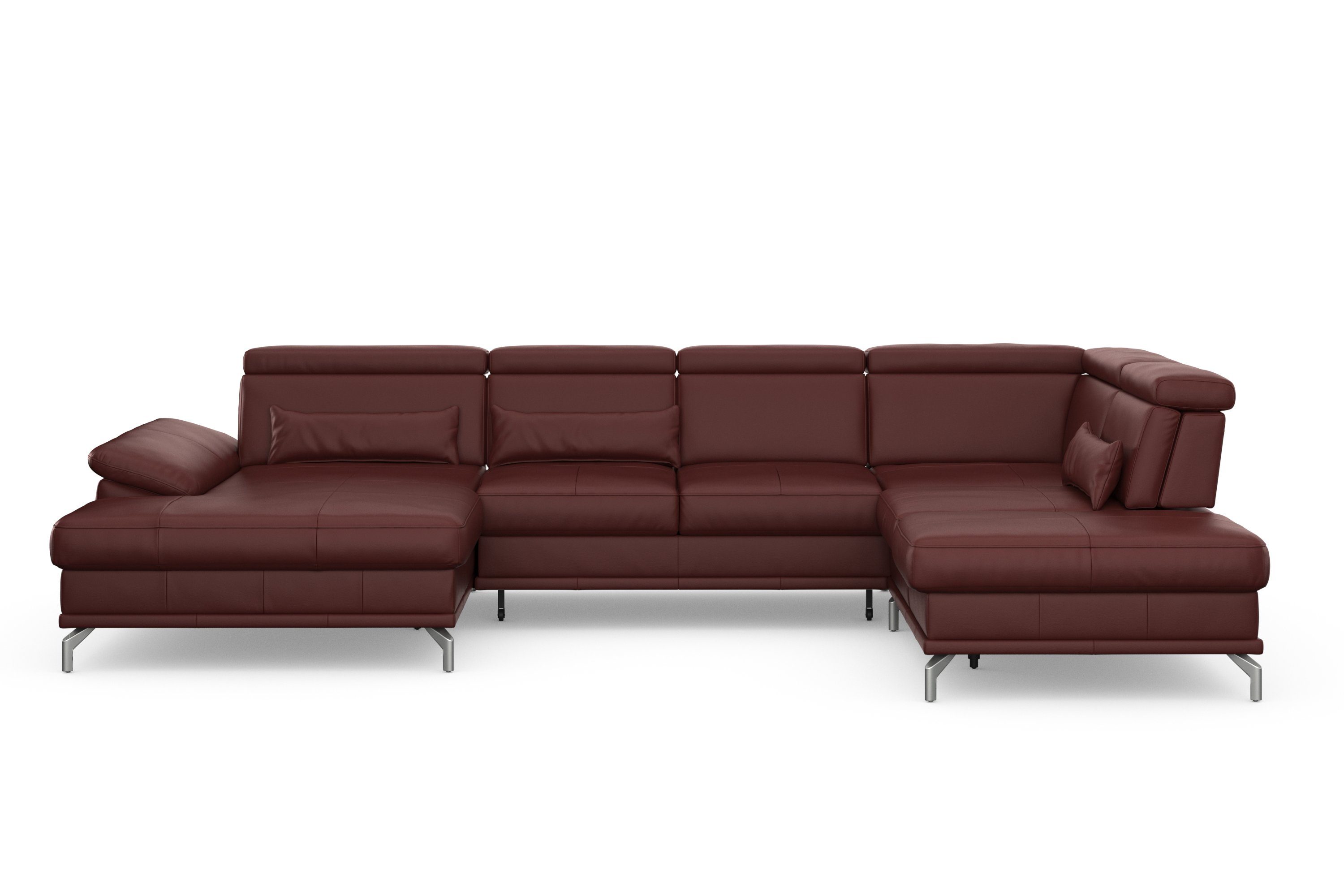 sit&more Wohnlandschaft Cabrio U-Form, B: 359 cm, mit Sitztiefen-, Arm- & Kopfteilverstellung, 3 Nierenkissen, Federkern, optional Bettfunktion und Stauraum