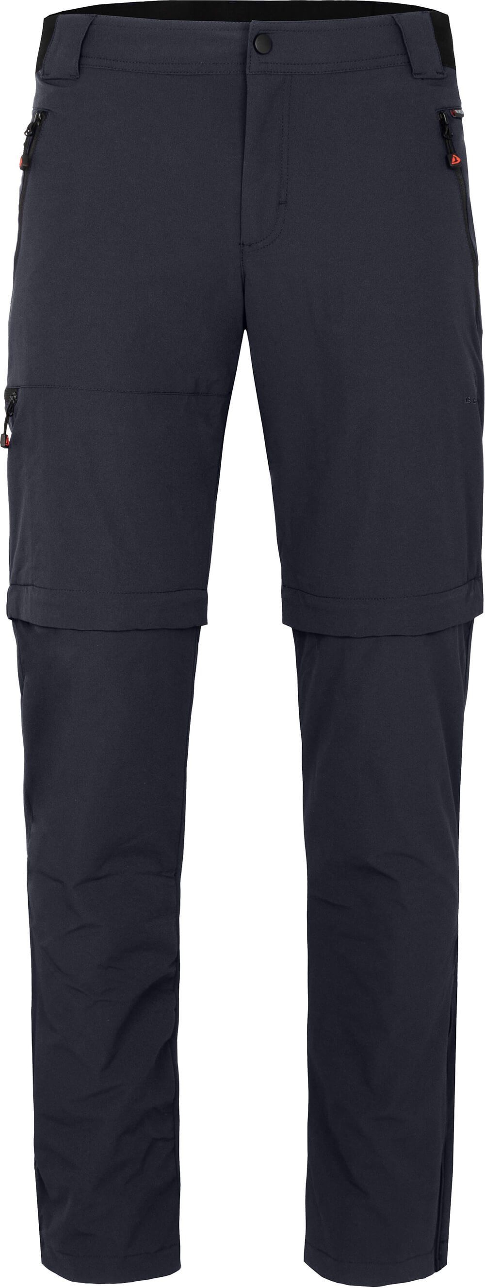 Bergson Zip-off-Hose ARRESÖ COMFORT Zipp-Off (slim) Herren Wanderhose, leicht, strapazierfähig, Normalgrößen, Nacht blau