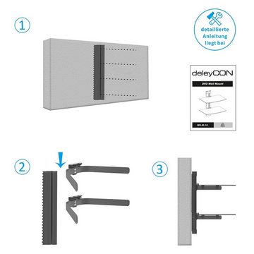 deleyCON deleyCON Multimedia Glasregal für DVD Blu-ray Player Receiver TV-Wandhalterung