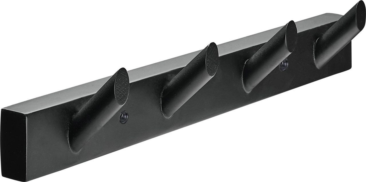 Hettich Garderobenhaken Hettich Hakenleiste Buche 400 x 65 x 60 mm mit 4