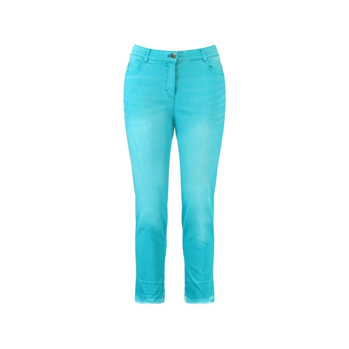 Samoon 5-Pocket-Jeans blau (1-tlg)