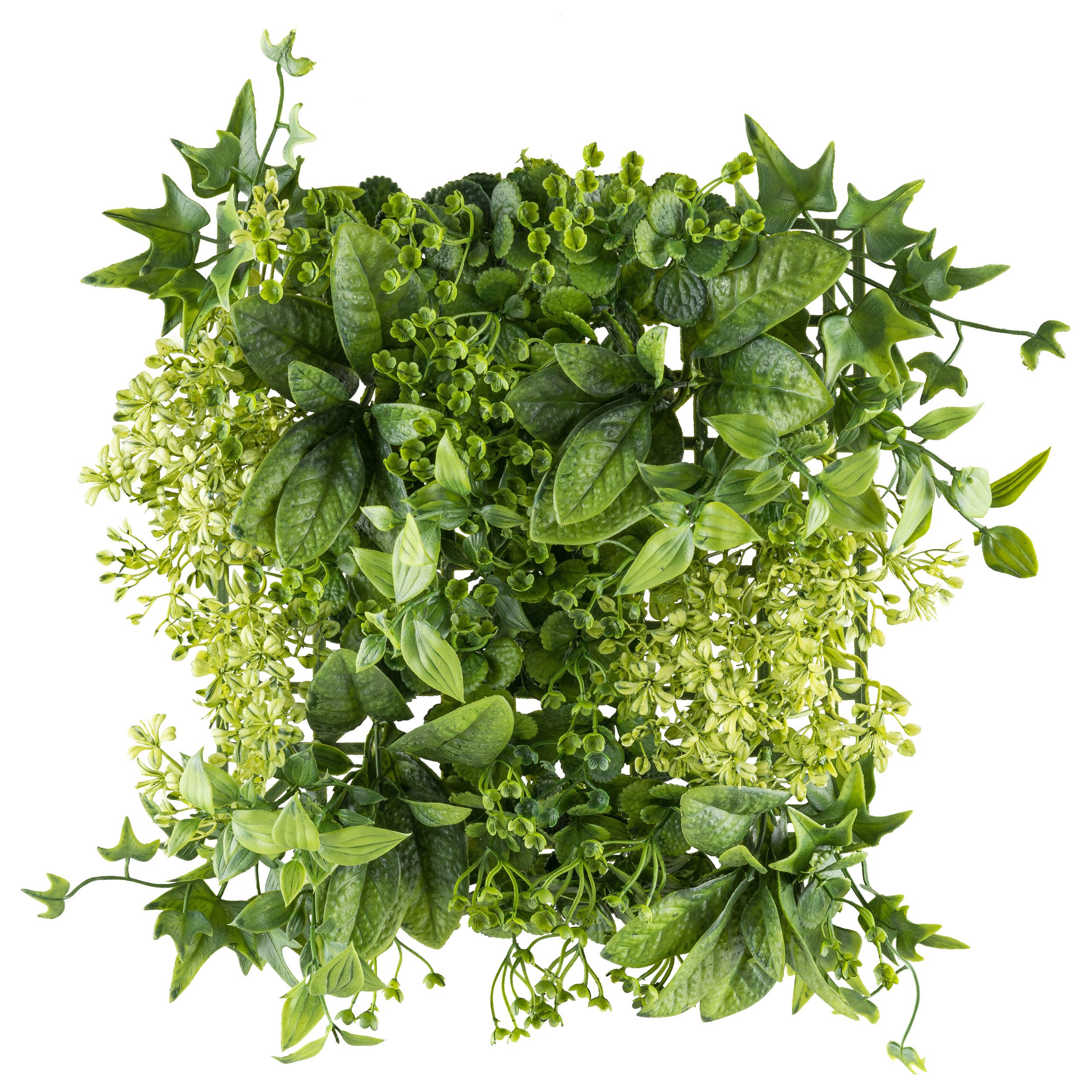 Kunstpflanze Wandmatte Blätter-Mix, Creativ green, Höhe 25 cm, als perfekte Wand-Deko – Bild 2 von 2