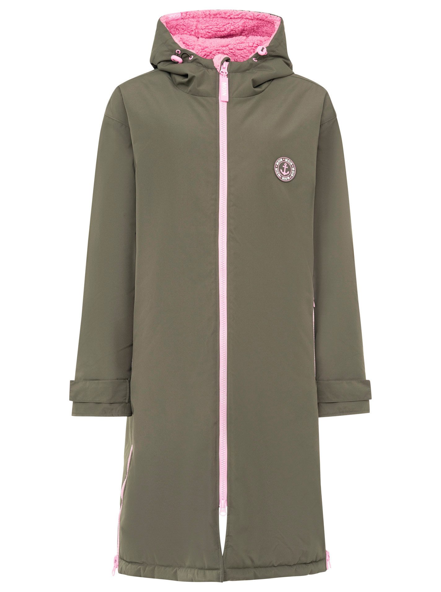 Zwillingsherz Parka Kapuze, Reißverschluss, Seitliche Taschen, Weiches Inne günstig online kaufen