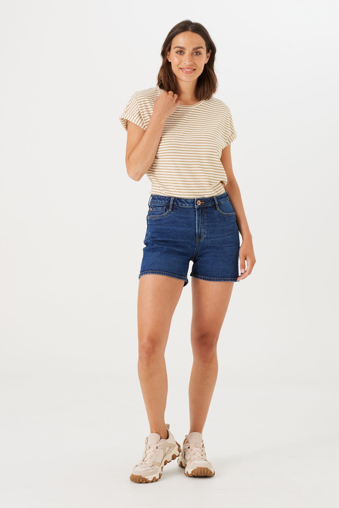 Garcia Bermudas Celia-slim fit Sommerhose In leichtem Used-Look – Bild 4 von 5