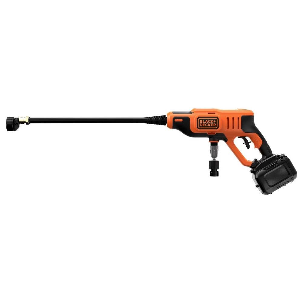 Black + Decker Hochdruckreiniger Akku-Hochdruckreiniger 24 bar Kaltwasser BCPC18D1-QW, inkl. Akku