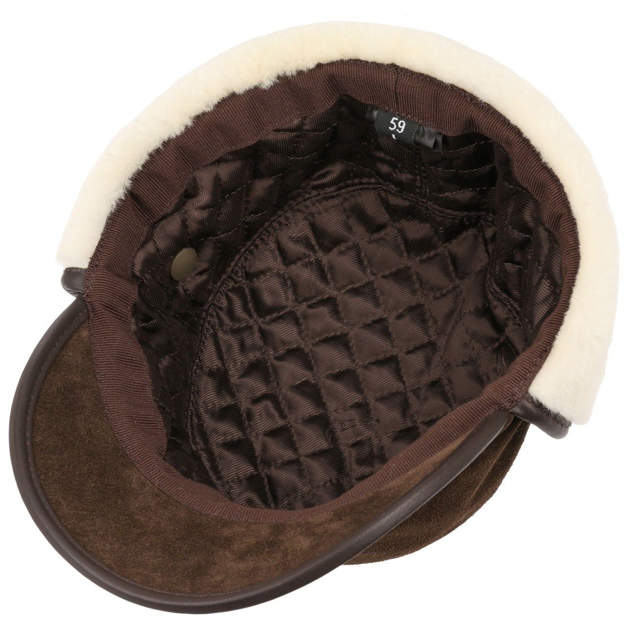 Lierys Army Cap (1-St) Ledercap Hinten geschlossen, Made in Italy