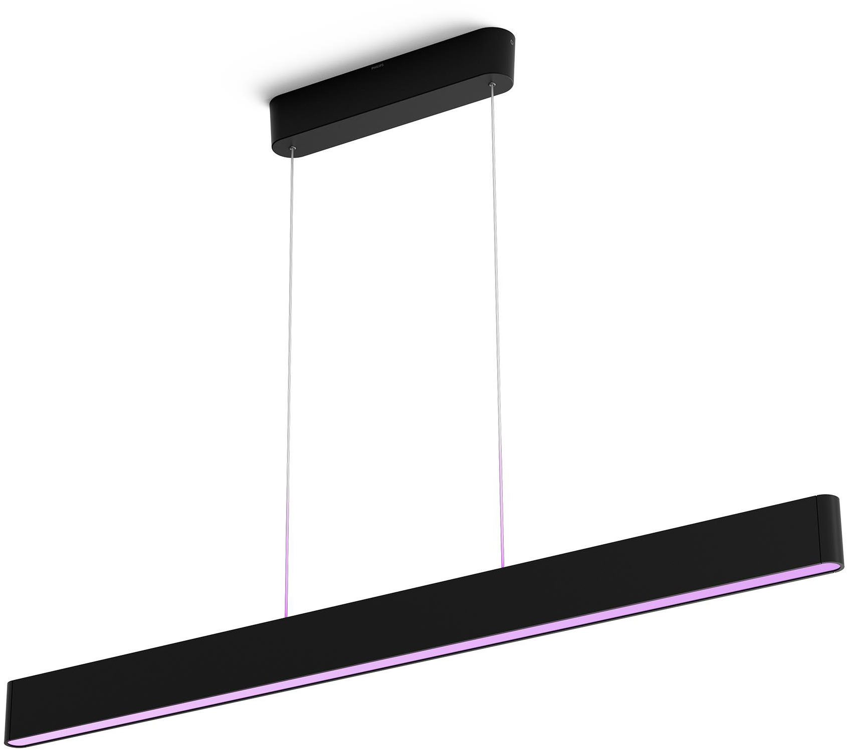 Philips Hue Smarte LED-Leuchte White & Color Ambiance Ensis Pendelleuchte schwarz, Abschaltautomatik, Bluetooth, CCT - über Fernbedienung, Dimmfunktion, Farbsteuerung, Farbwechsel, Leuchtdauer einstellbar, Memoryfunktion, Nachtlichtfunktion, RGB, Smart Home, Timerfunktion, dimmbar über Fernbedienung, erweiterbar, mehrere Helligkeitsstufen, LED wechselbar, RGB