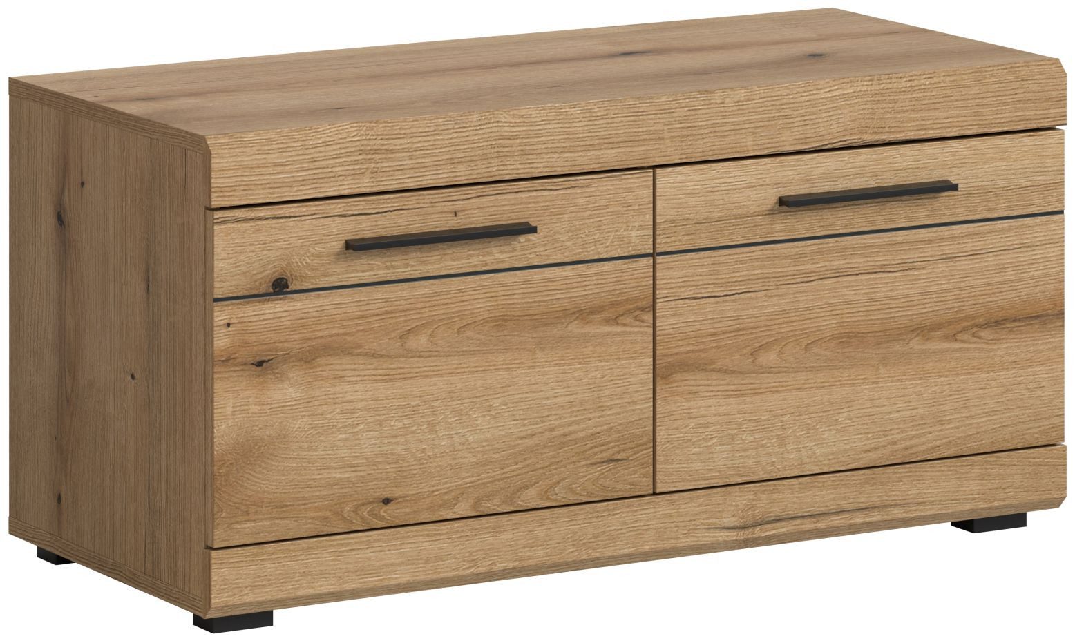 xonox.home Schuhbank Sitzbank Scout, Evoke Oak Nachbildung Softclose Melamin Modern 90x44x40 cm