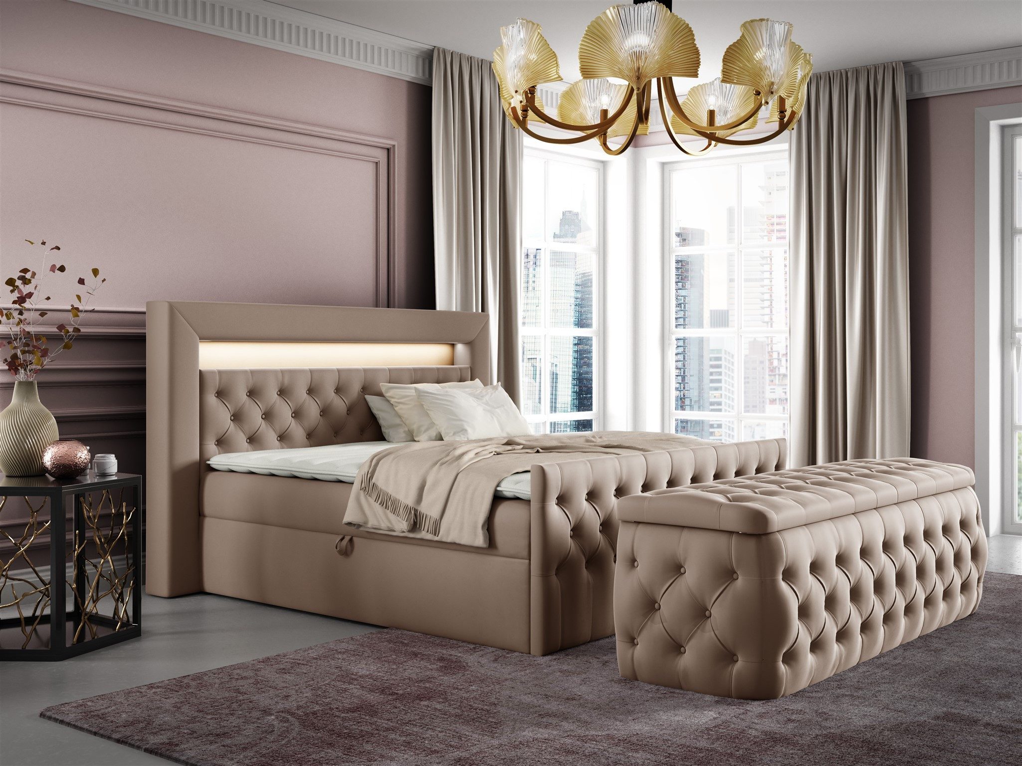 Fun Möbel Boxbett Schlafzimmerbett SEVRA Nr.4 günstig online kaufen