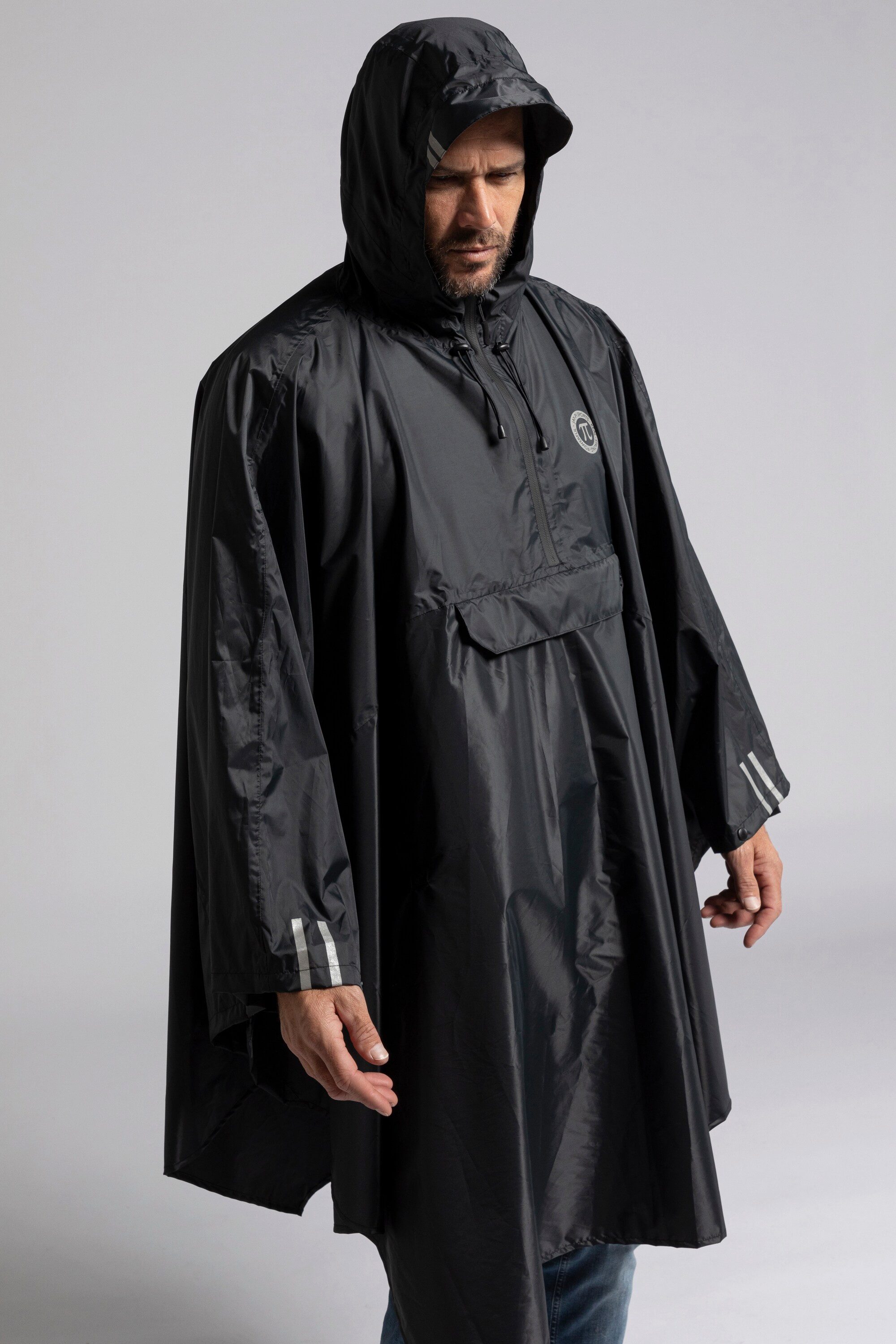 JP1880 Fieldjacket Regen-Poncho Bikewear wasserdicht Kapuze