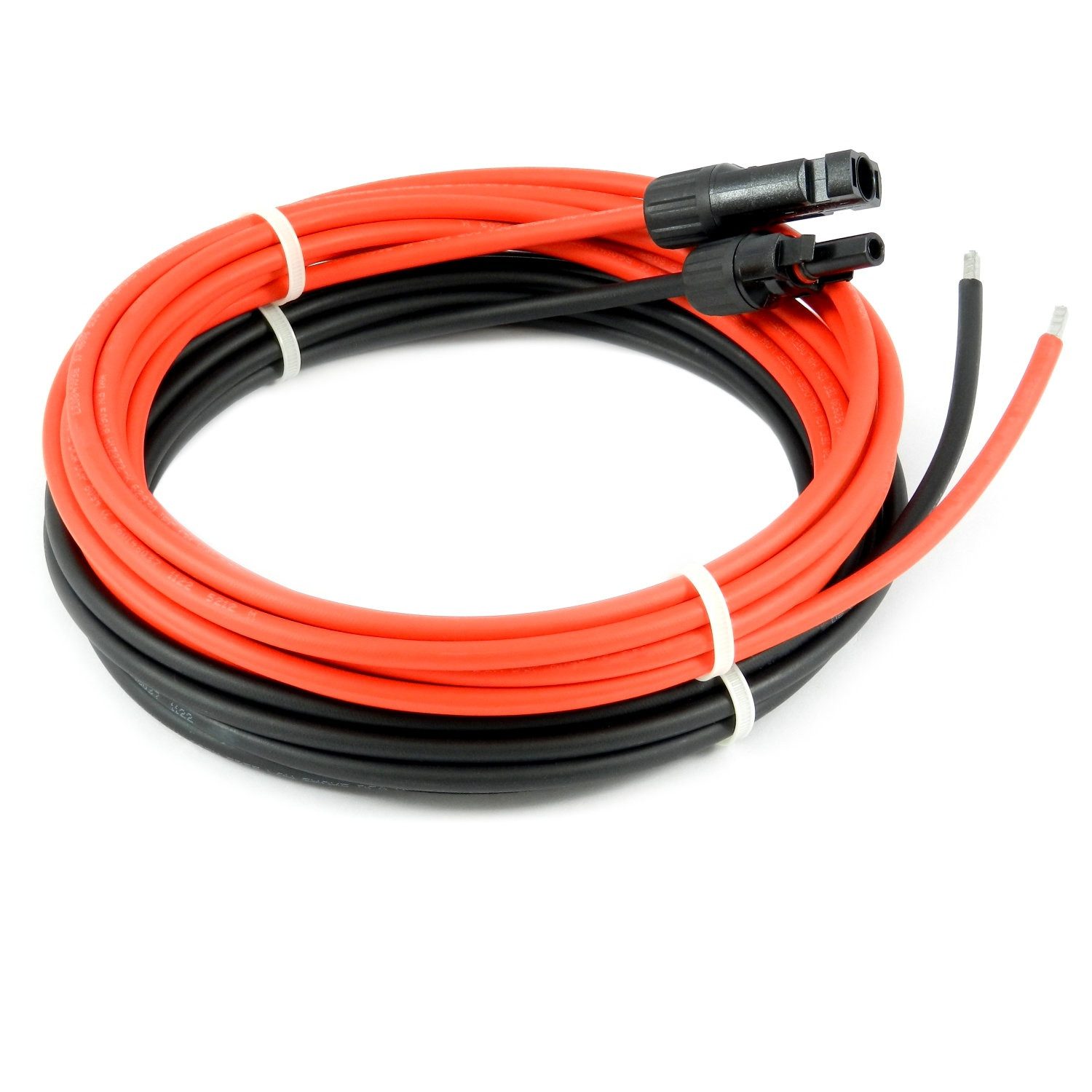 solartronics Solarmodul Solarkabel 4mm² einseitig mit PV-Stecker Rot/Schwarz