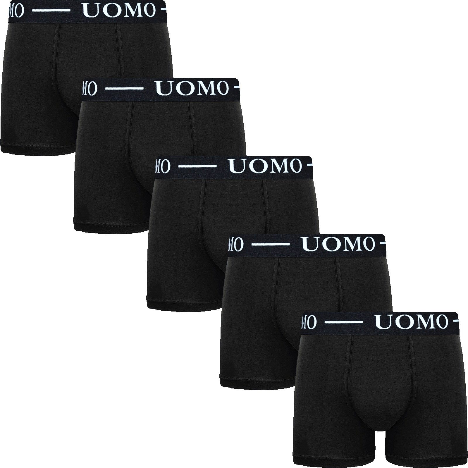 TEXEMP Boxershorts Herren Baumwolle Schwarz 5er & 10er Pack Männer Unterwäsche Unterhosen (Packung, 5-St., 5er-Pack) Atmungsaktiv - Langlebig - Robust
