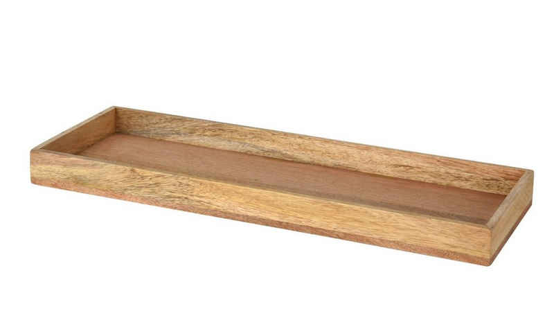 Spetebo Tablett Mango Holz Kerzentablett eckig - 50 x 18 cm, Mangoholz