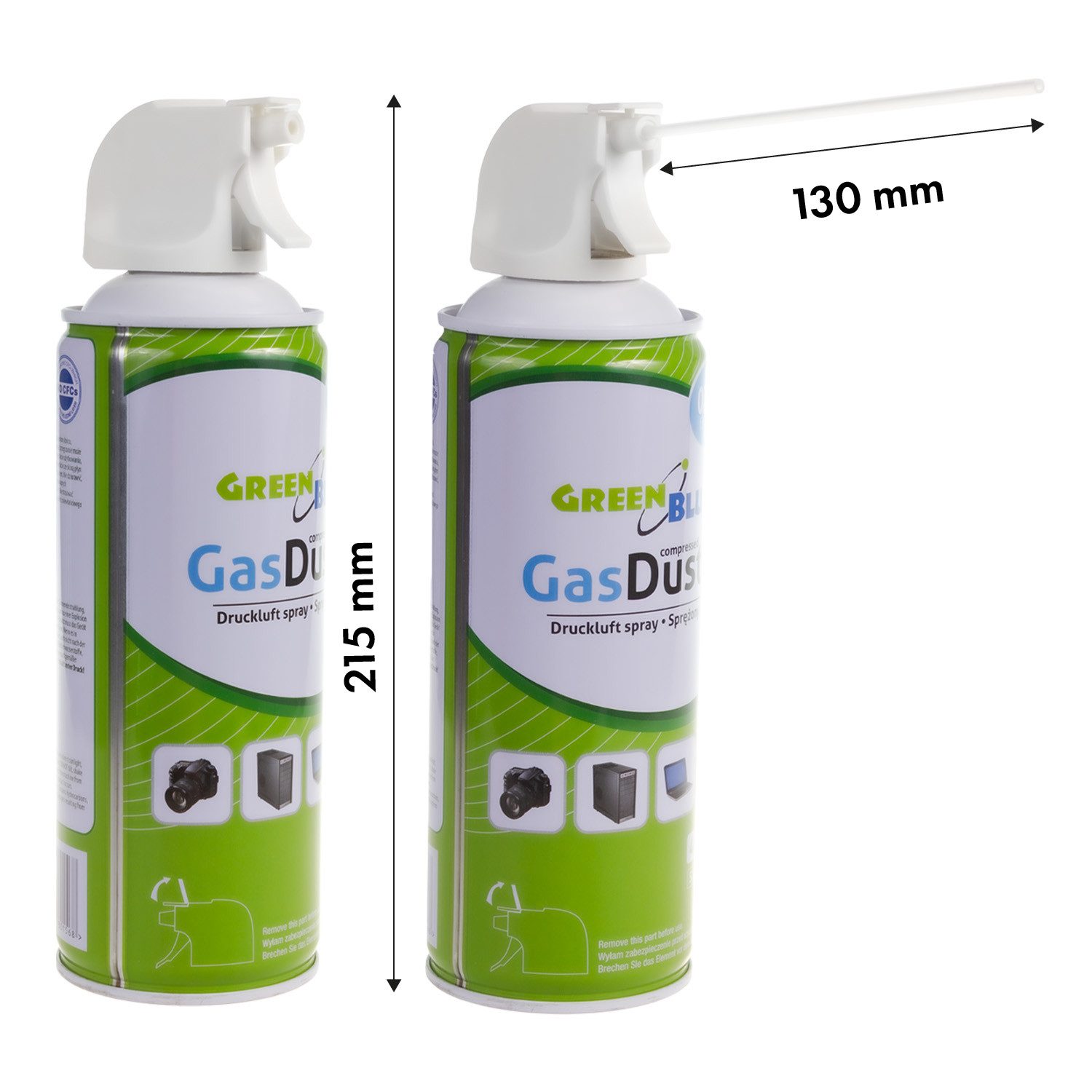 Thumbnail - GreenBlue GB400 Druckluftspray Air Duster für Tastatur PC Konsole LEGO-Modelle Druckluftreiniger (1-St. 400-ml-Flasche m...