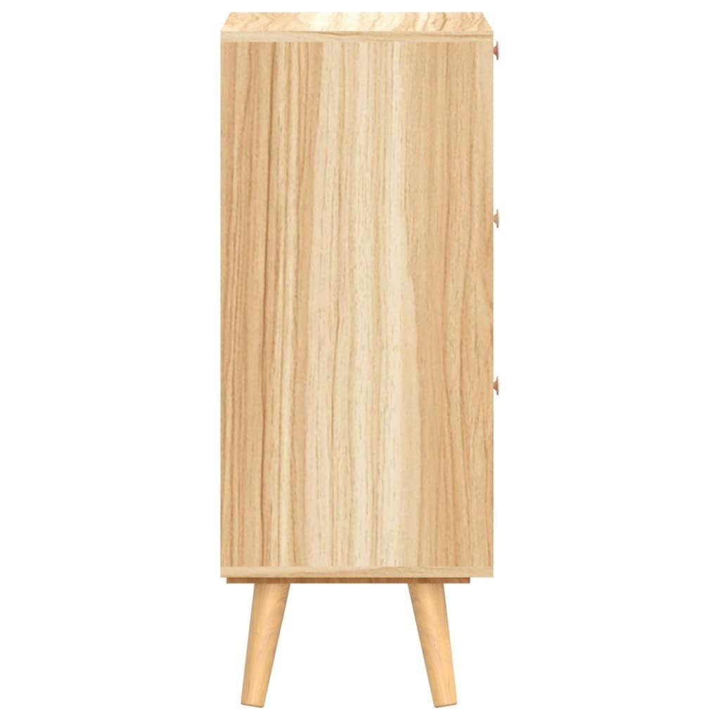 vidaXL Fächerschrank Sideboard (1-St) cm Holzwerkstoff Schubladen mit 60x30x75 Braun