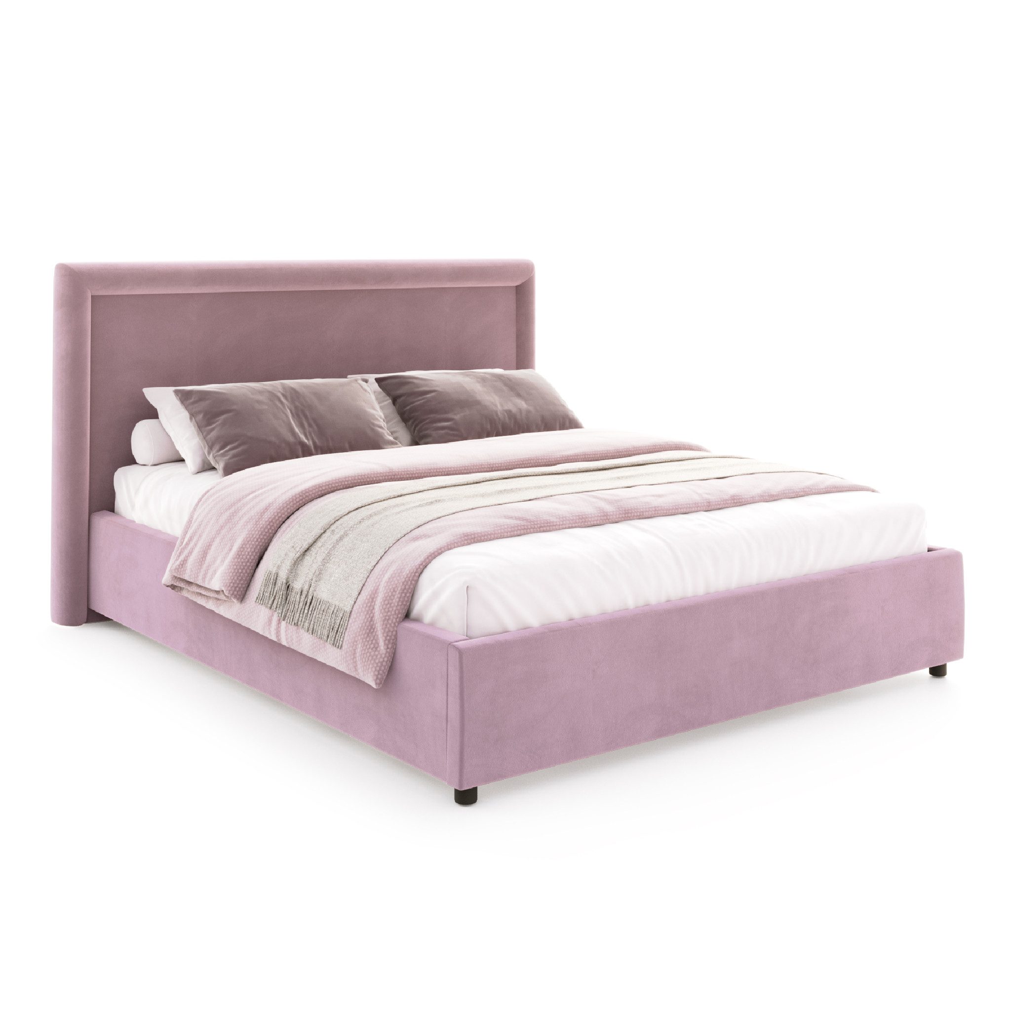 FDM Polsterbett BUSCA PARIS (verfügbar 90x200 120x200 140x200 160x200 180x200cm, Bettrahmen, Bett, mit großen gepolsterten Kopfteil, mit Bettkasten zum aufklappen), Hebbarer Metallrahmen, Bettkasten, mit/ohne Matratze
