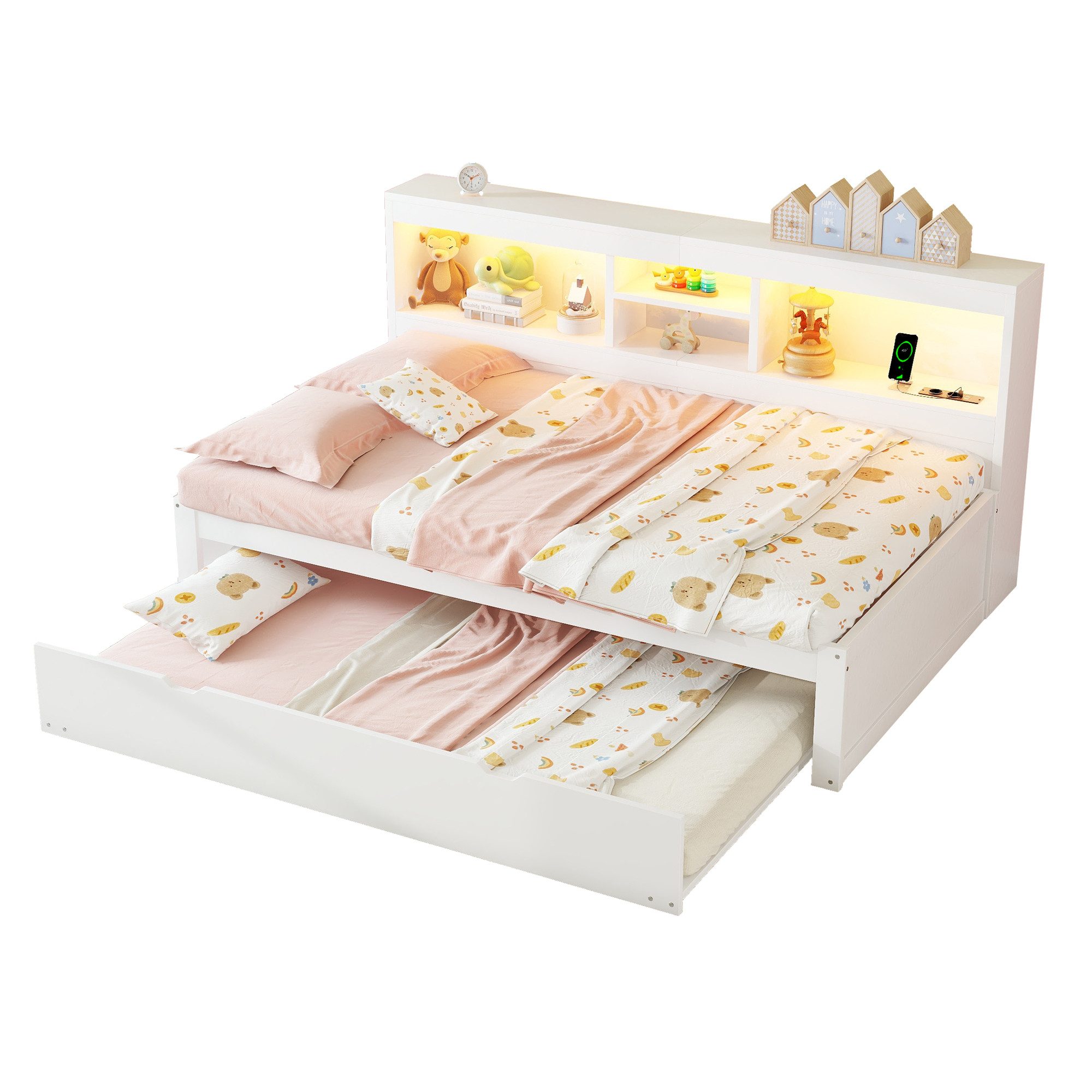 OKWISH Kinderbett Stauraumbett Schlafsofa Tagesbett Daybett günstig online kaufen