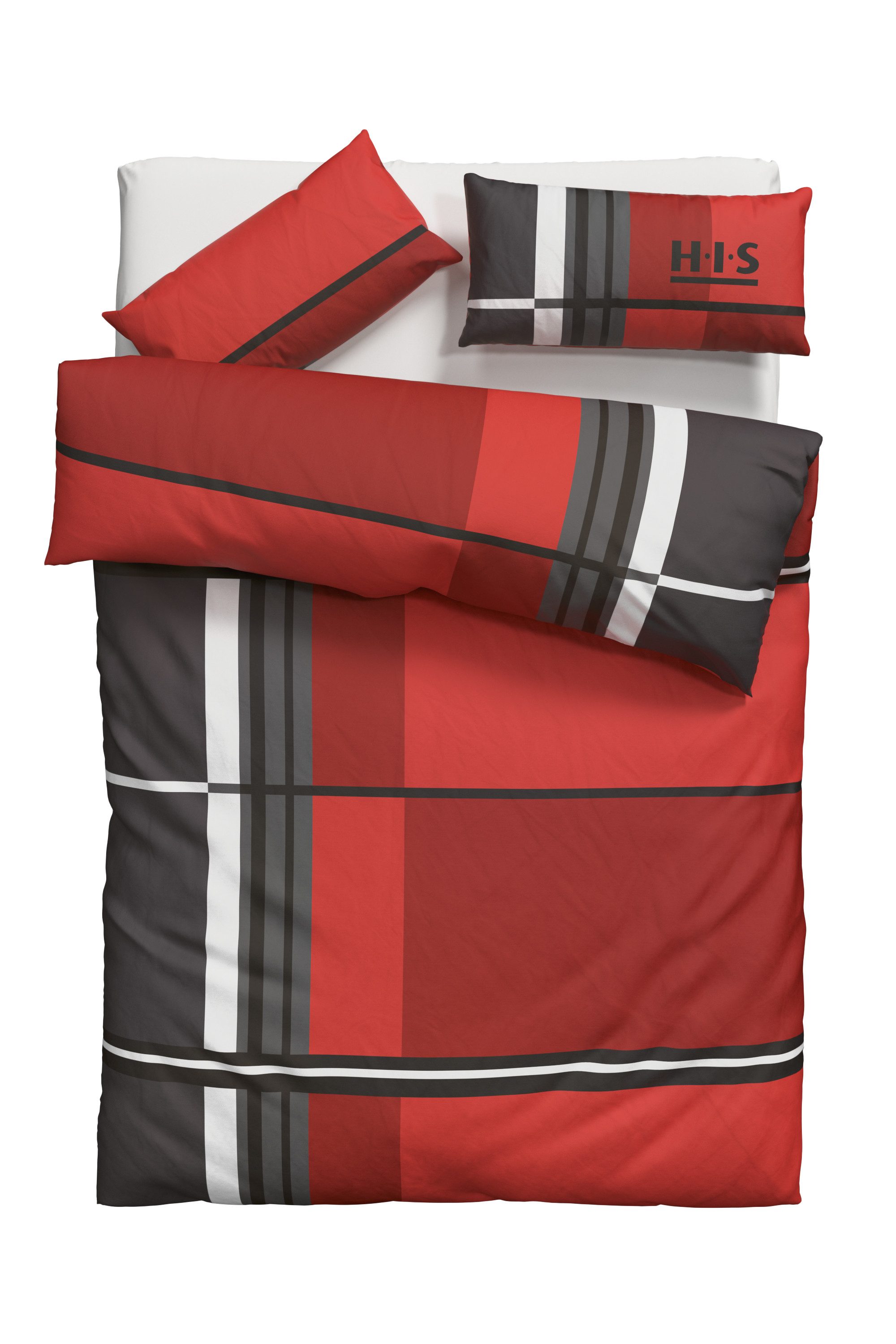 H.I.S Bettwäsche Cassia, Linon, 2 teilig, in sportlichem Karo Design,Bettwä günstig online kaufen