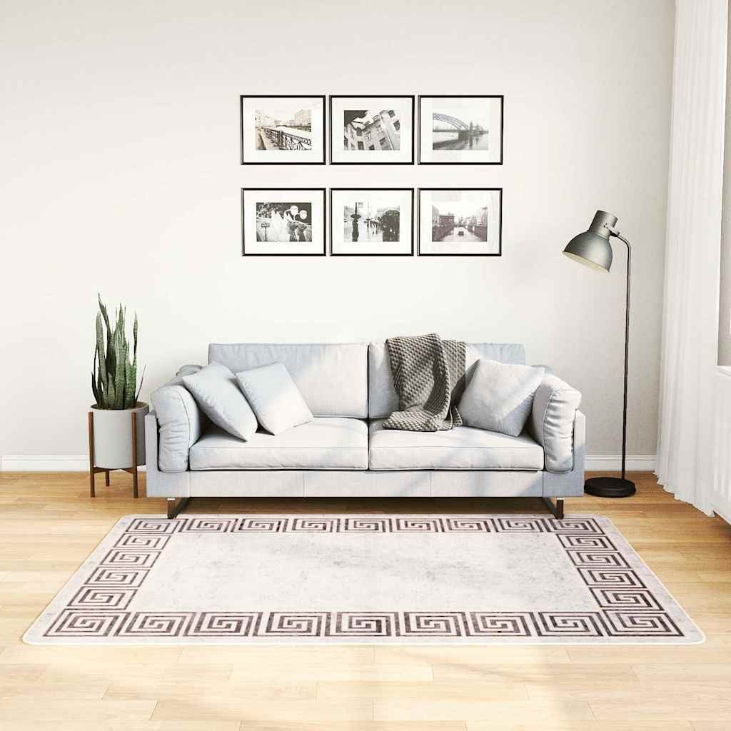 furnicato Teppich Waschbar 120x180 cm Hellbeige günstig online kaufen