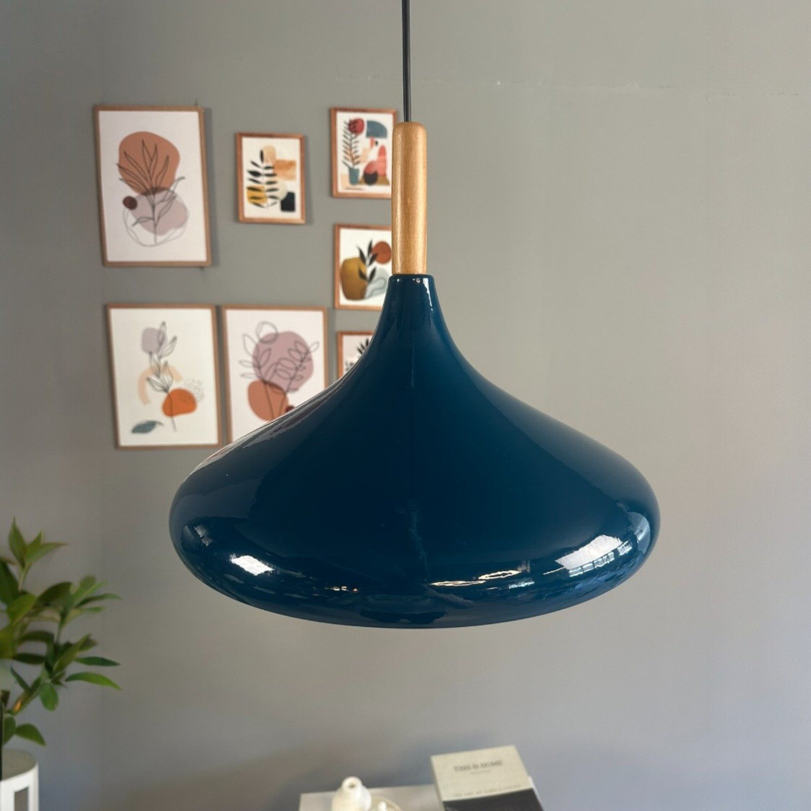 Bamyum Pendelleuchte Bamyum Pendelleuchte I Champion I Ø35 cm Holz-Metall E27 Moderne Lampe, ohne Leuchtmittel