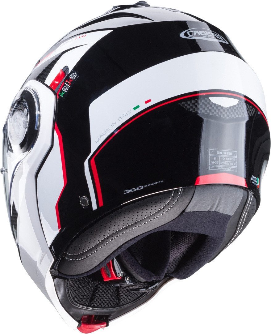 Caberg Motorradhelm Duke Evo Move Klapphelm, vorbereitet für Kommunikationssystem,integriertes Sonnenvisier