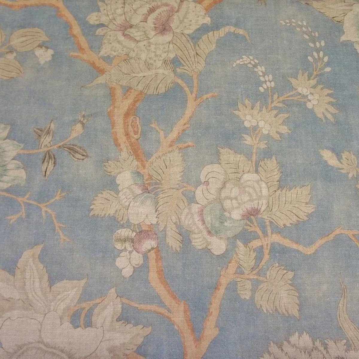 Stofferia Stoff Dekostoff Englisches Leinen Balance Oat French Blue, Breite 135 cm, Meterware