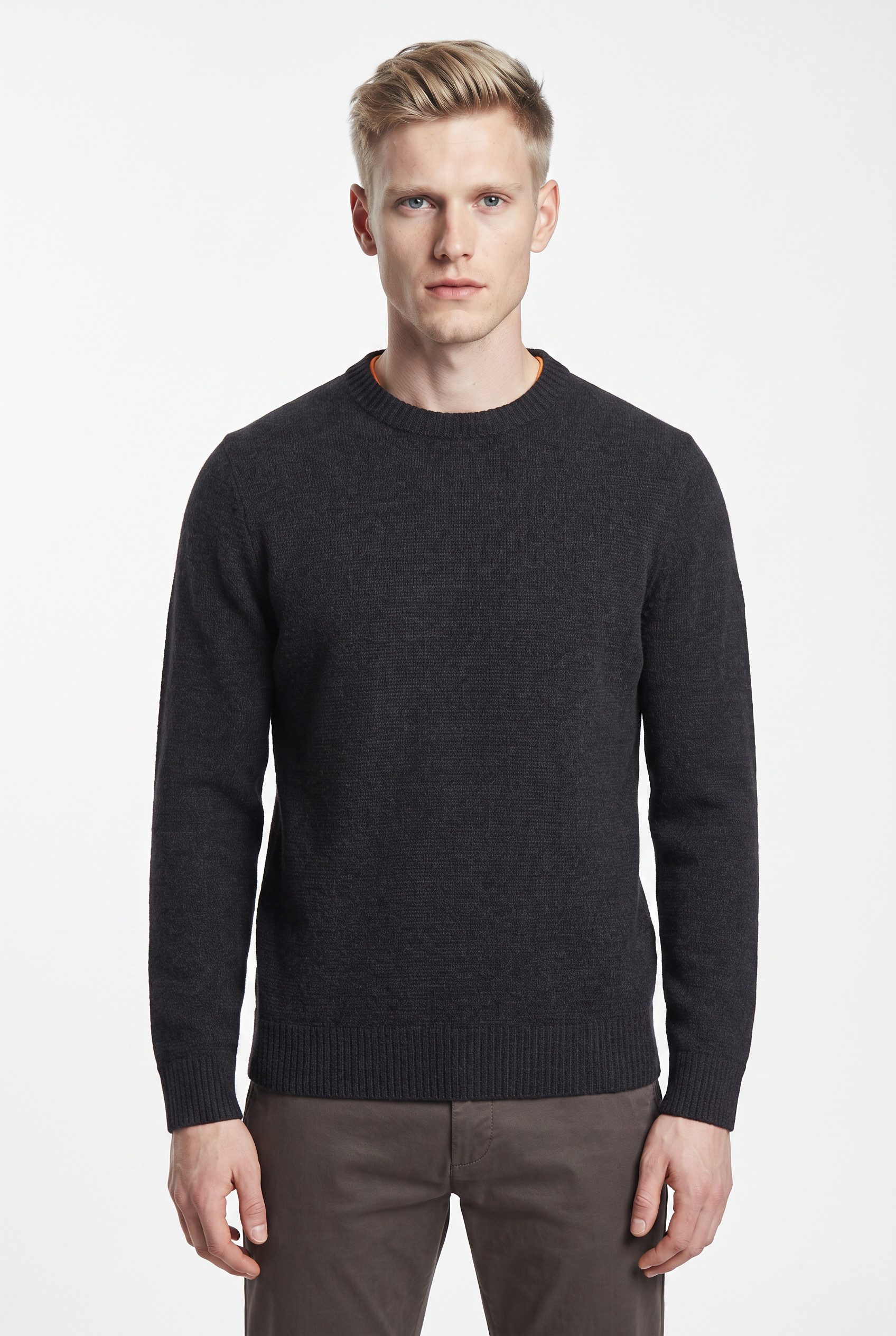 camel active Strickpullover mit Rundhalsausschnitt