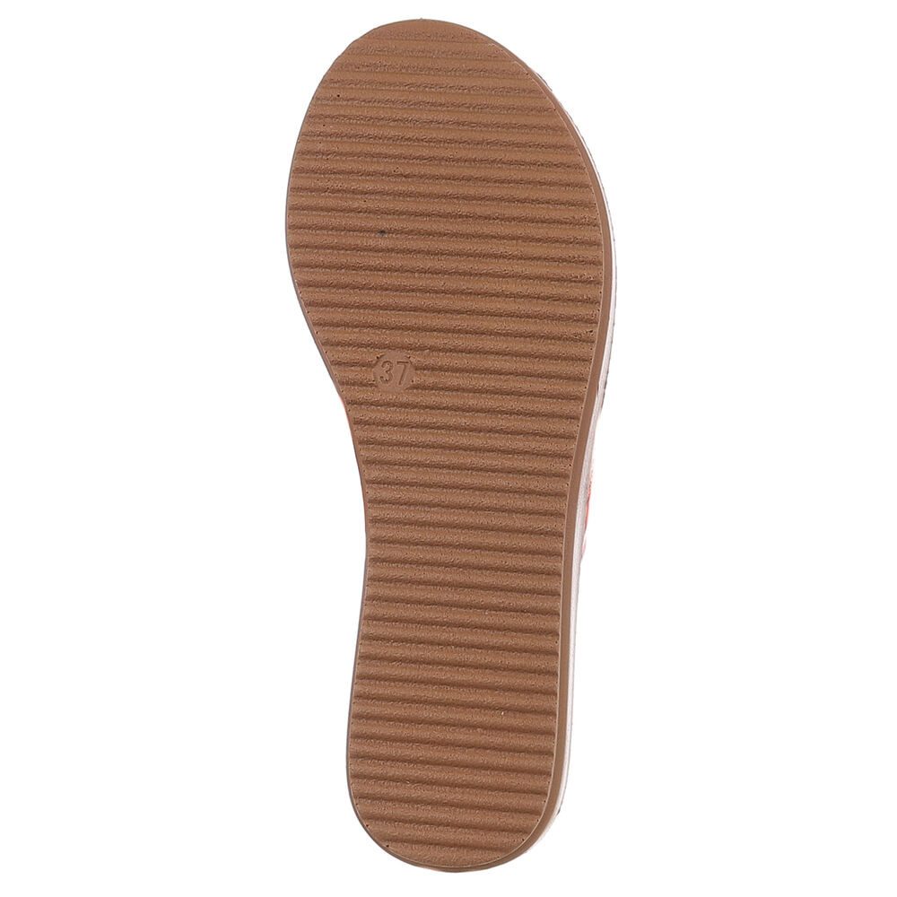 Ital-Design Bequeme Flip-Flops mit goldenen Details für den Sommer Zehentrenner (89372773) Keilabsatz/Wedge Zehentrenner in Rot