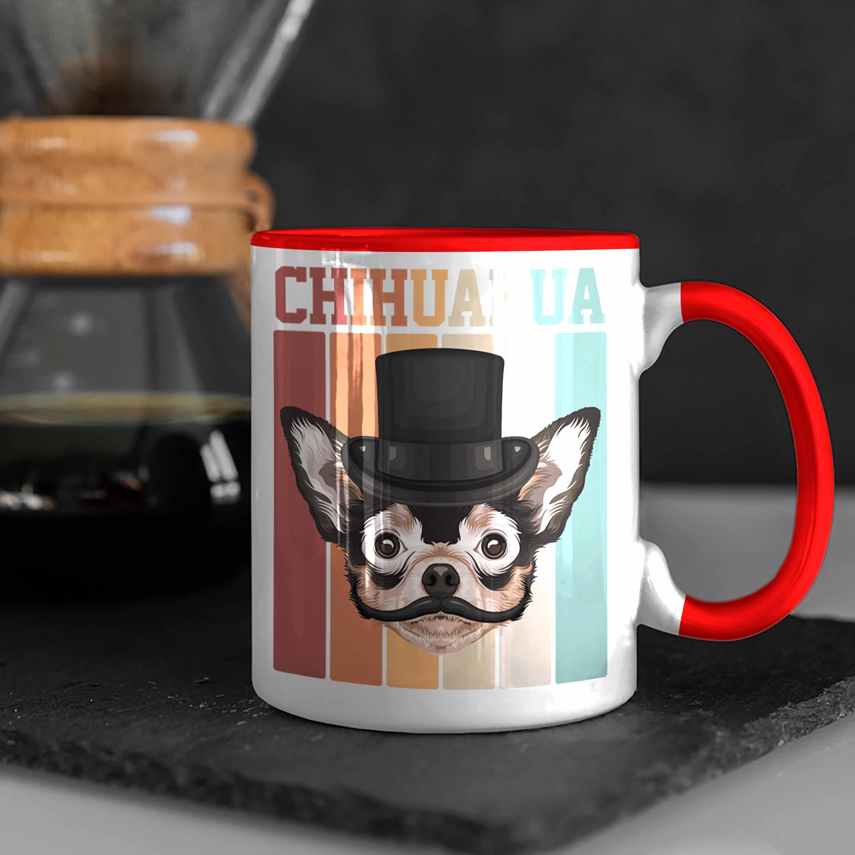 Trendation Tasse Geschenk Besitzer Spruch V Retro Tasse Geschenkidee Rot Lustiger Chihuahua