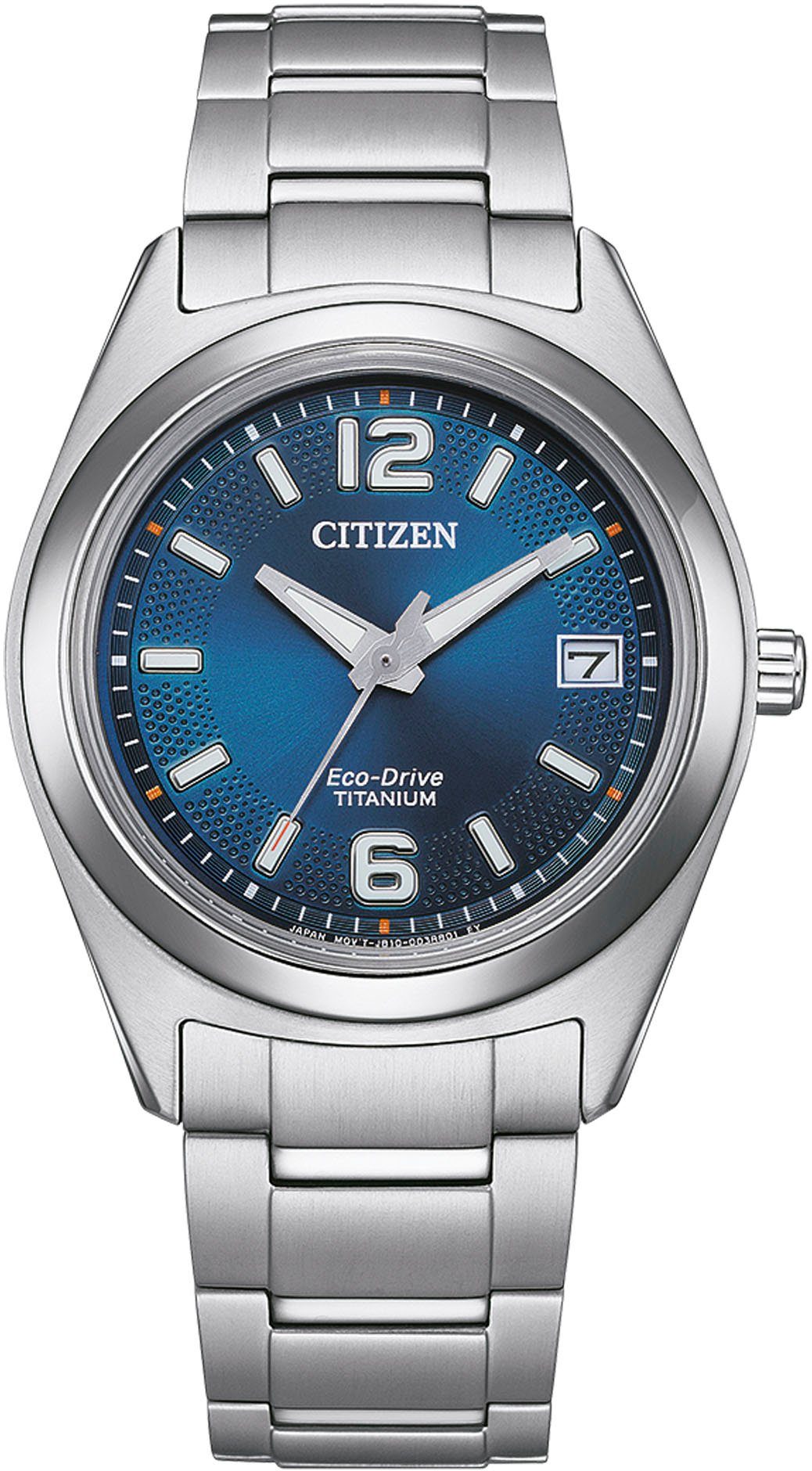 Citizen Solaruhr FE6151-82L, Armbanduhr, Damenuhr, Titanarmband, Datum, Leuchtzeiger