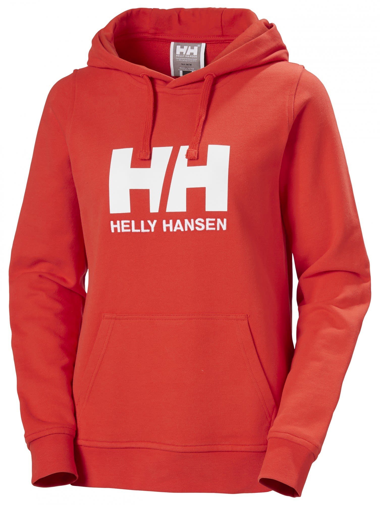 Helly Hansen Longpullover Helly Hansen W Hh Logo Hoodie Damen Alert Red