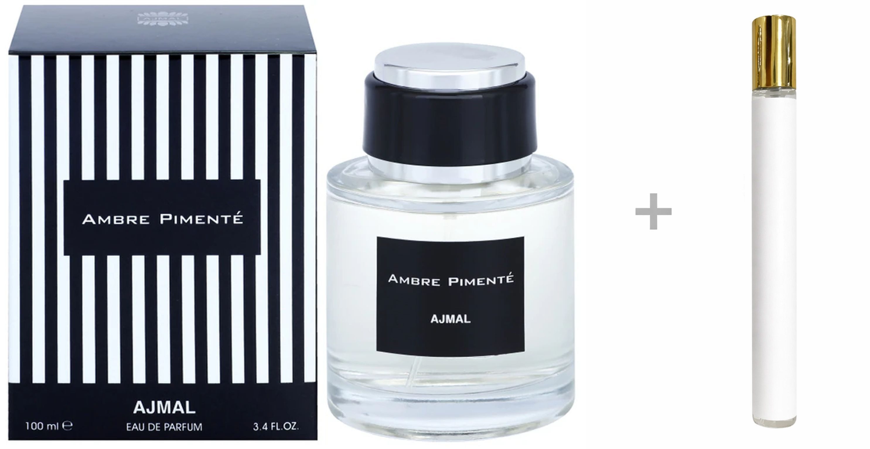 Ajmal Duft-Set Ambre Pimente Eau de Parfum (EDP) Damen Herren Spray, Süß-würziger Duft mit Ambra, Moschus, Guajakholz und Zedernholz