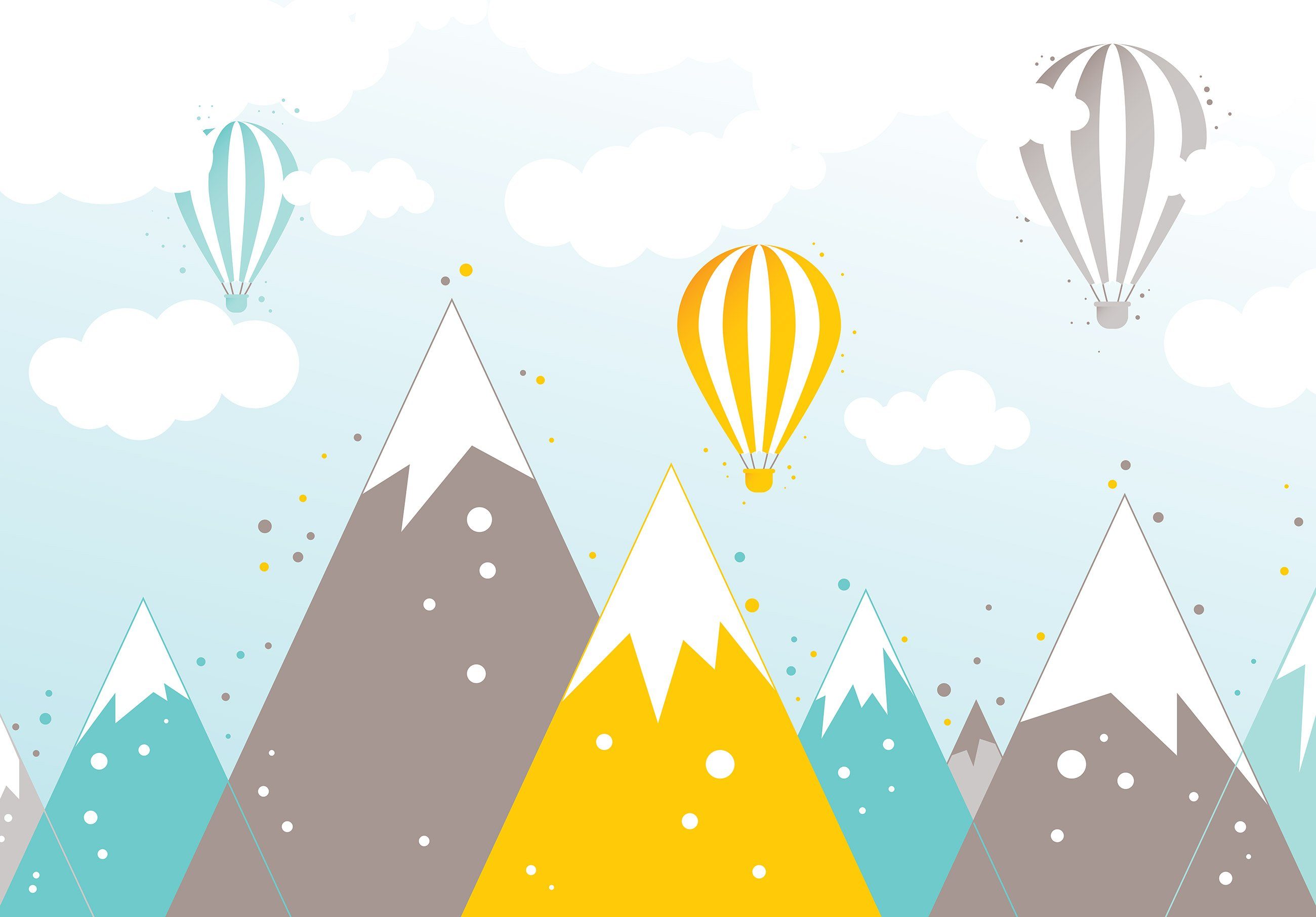 Wallarena Fototapete Kinderzimmer Jungen Berge Ballon günstig online kaufen
