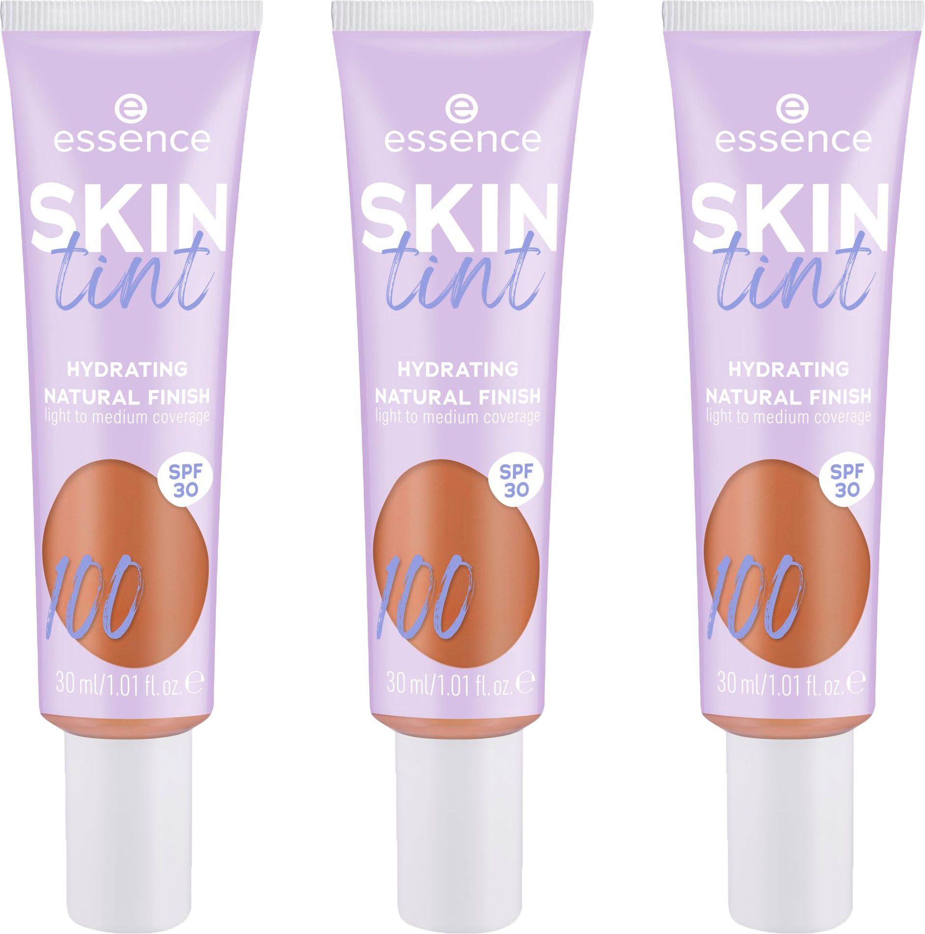 Essence Основа SKIN tint, 3er Pack, mit veganen Inhaltsstoffen