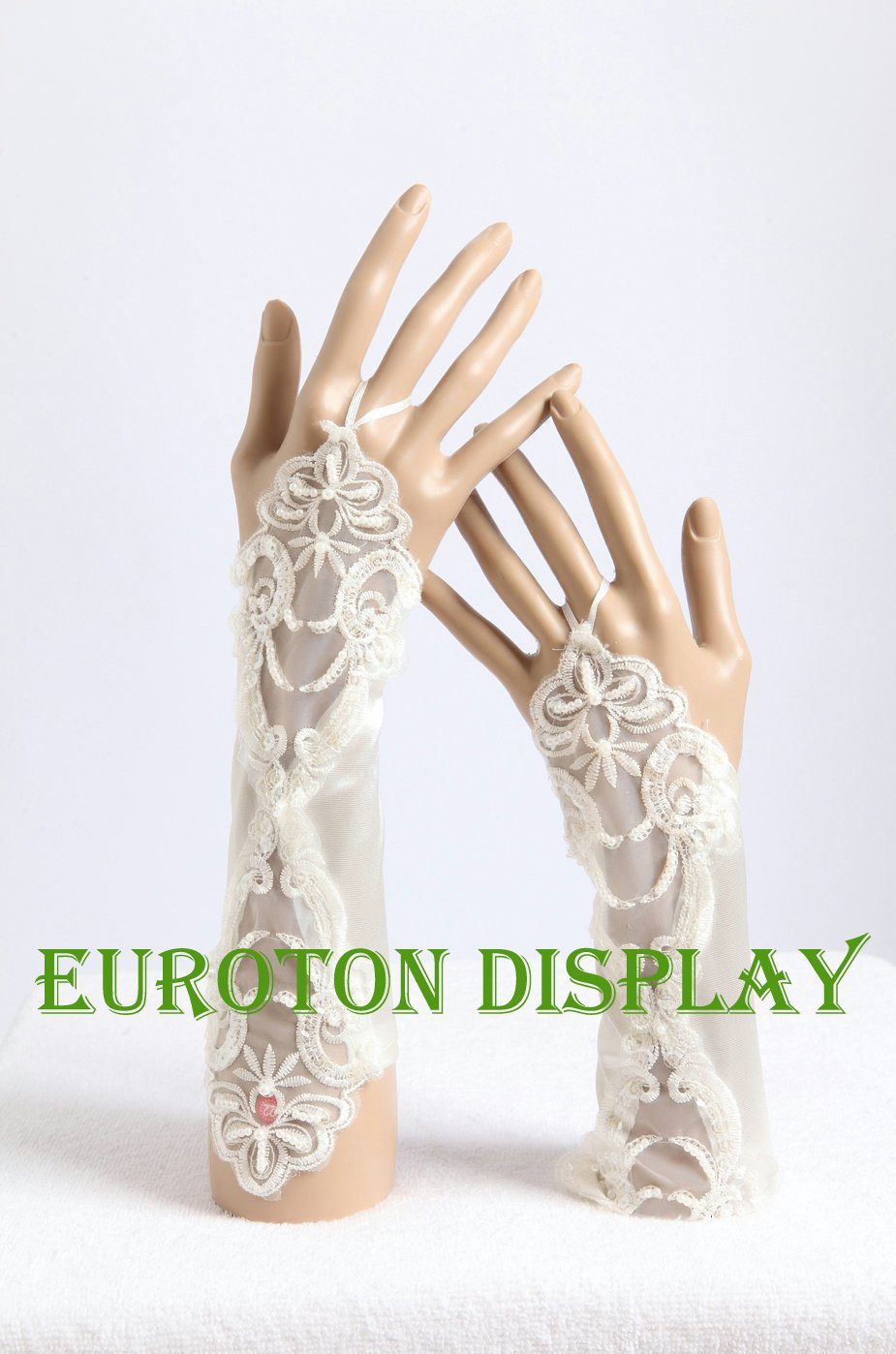 Eurotondisplay Schneiderpuppe Dekohände weiß oder beige lackiert elegant schmuck, Schicke Deko Hände, Ideal um schmuck zu präsentieren