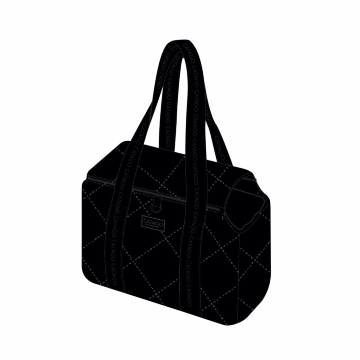 Tiertransporttasche gesteppte Hundetragetasche schwarz, one size