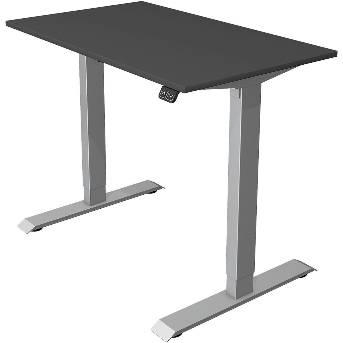 KERKMANN Schreibtisch Move 1, rechteckig, T-Fuß, elektrisch höhenverstellbar 72-120 cm anthrazit